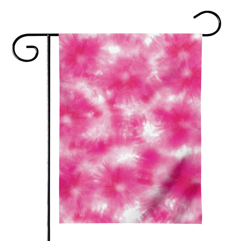 Pink Shibori Tie Dye Print House Flag