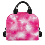 Pink Shibori Tie Dye Print Insulated Lunch Bag