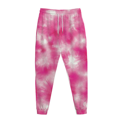Pink Shibori Tie Dye Print Jogger Pants