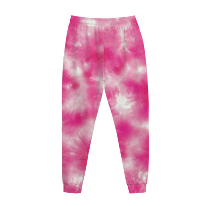 Pink Shibori Tie Dye Print Jogger Pants