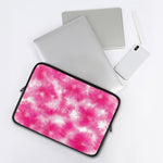 Pink Shibori Tie Dye Print Laptop Sleeve