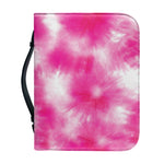 Pink Shibori Tie Dye Print Leather Bible Cover
