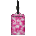 Pink Shibori Tie Dye Print Luggage Tag
