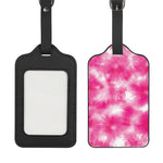 Pink Shibori Tie Dye Print Luggage Tag