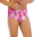 Pink Shibori Tie Dye Print Men's Briefs