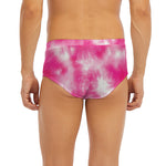 Pink Shibori Tie Dye Print Men's Briefs