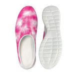 Pink Shibori Tie Dye Print Mesh Casual Shoes