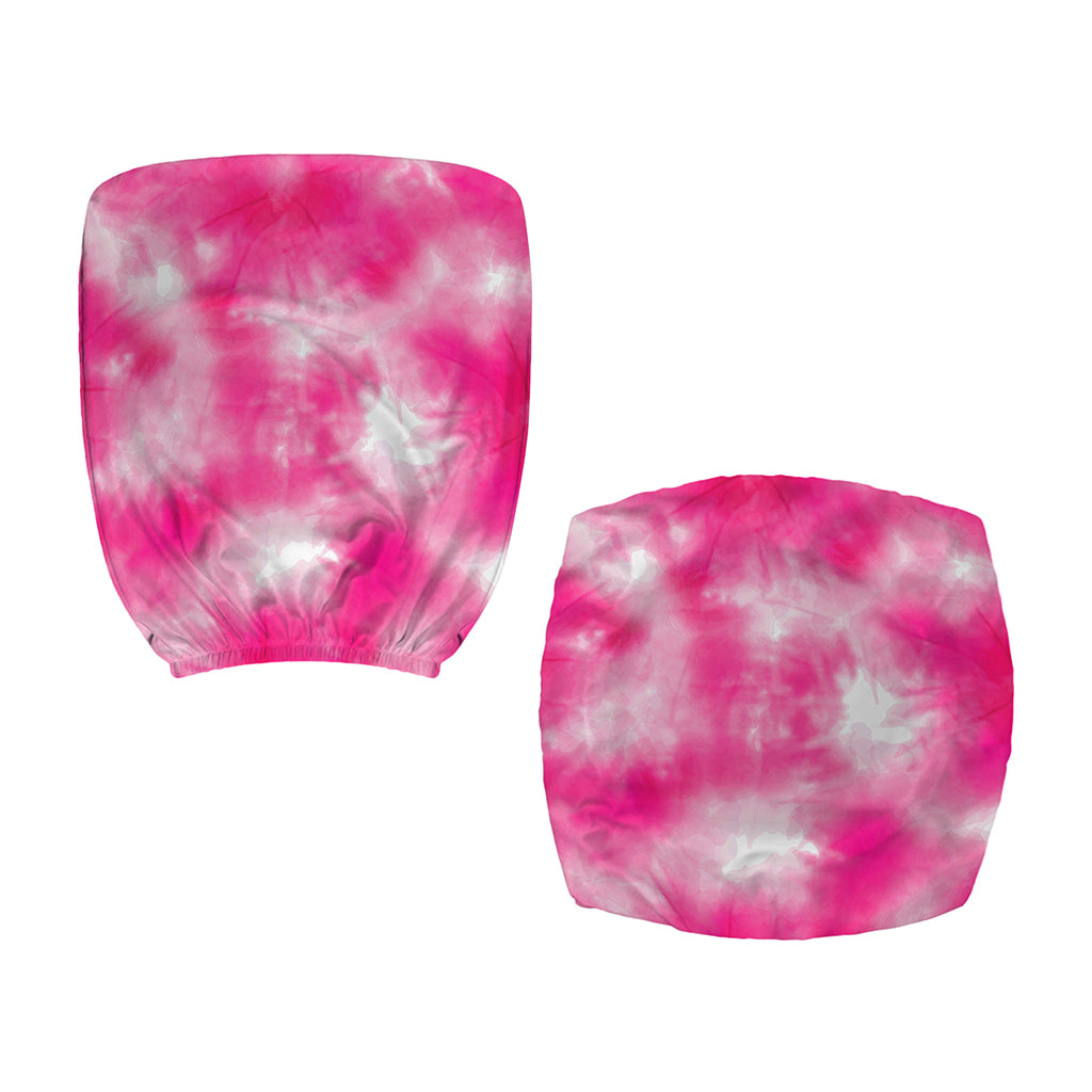 Pink Shibori Tie Dye Print Office Chair Cover