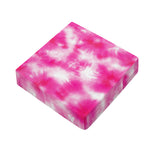 Pink Shibori Tie Dye Print Outdoor Seat Cushion Cover