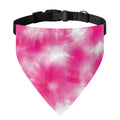 Pink Shibori Tie Dye Print Over The Collar Dog Bandana
