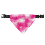 Pink Shibori Tie Dye Print Over The Collar Dog Bandana