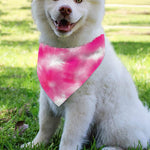 Pink Shibori Tie Dye Print Over The Collar Dog Bandana