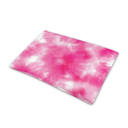 Pink Shibori Tie Dye Print Pet Cooling Mat Cover