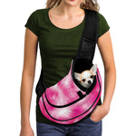 Pink Shibori Tie Dye Print Pet Sling Carrier