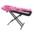 Pink Shibori Tie Dye Print Piano Keyboard Cover