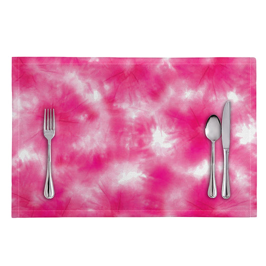 Pink Shibori Tie Dye Print Placemat