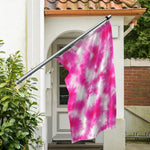 Pink Shibori Tie Dye Print Polyester Flag