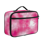 Pink Shibori Tie Dye Print Portable Lunch Bag
