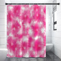 Pink Shibori Tie Dye Print Premium Shower Curtain