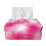 Pink Shibori Tie Dye Print Rectangle Tissue Box Cover