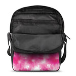 Pink Shibori Tie Dye Print Rectangular Crossbody Bag