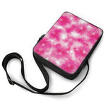 Pink Shibori Tie Dye Print Rectangular Crossbody Bag