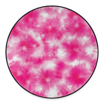 Pink Shibori Tie Dye Print Round Floor Mat