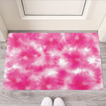 Pink Shibori Tie Dye Print Rubber Doormat