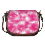 Pink Shibori Tie Dye Print Saddle Bag