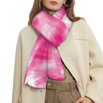 Pink Shibori Tie Dye Print Scarf