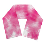 Pink Shibori Tie Dye Print Scarf