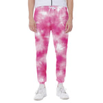 Pink Shibori Tie Dye Print Scuba Joggers