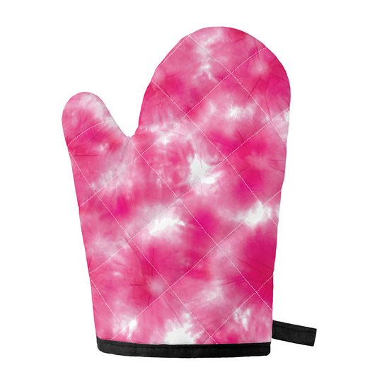Pink Shibori Tie Dye Print Single Oven Mitt