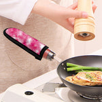 Pink Shibori Tie Dye Print Skillet Handle Cover