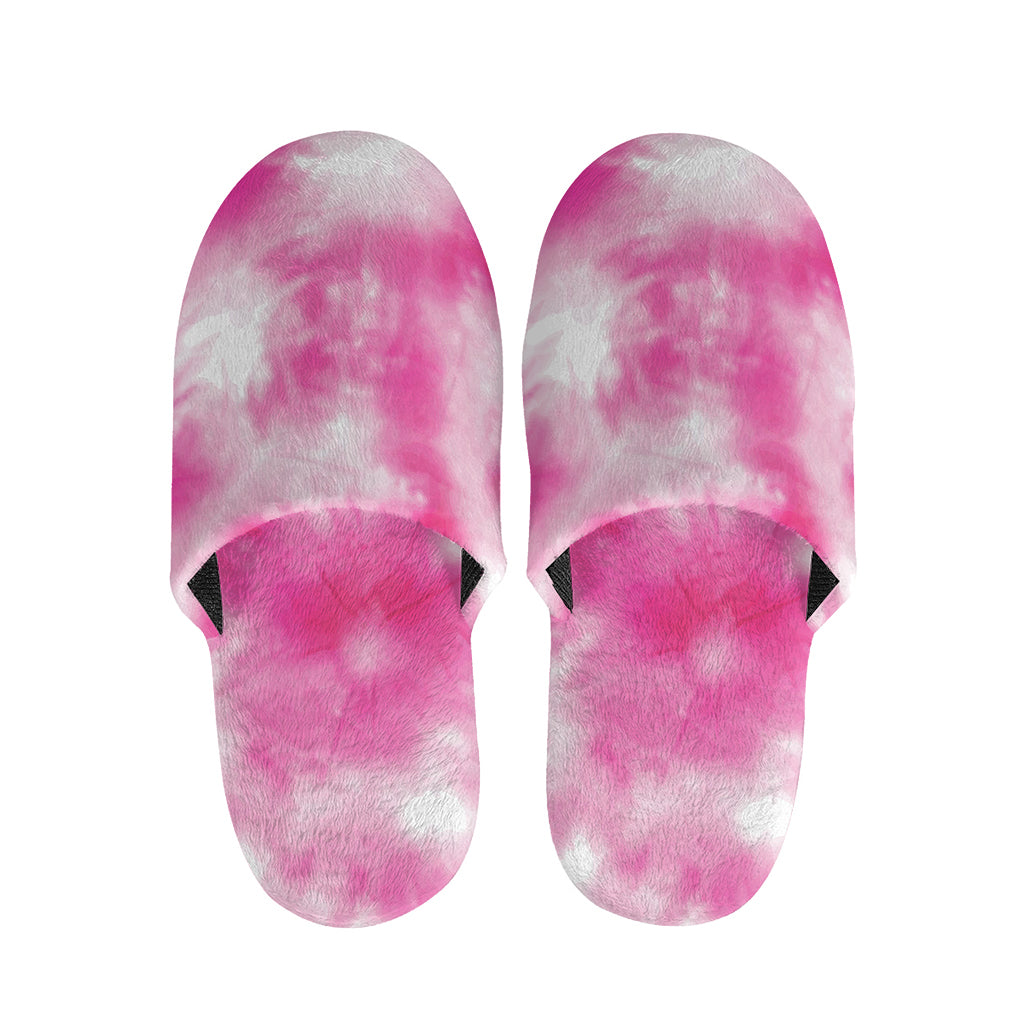 Pink Shibori Tie Dye Print Slippers