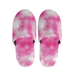 Pink Shibori Tie Dye Print Slippers