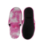 Pink Shibori Tie Dye Print Slippers