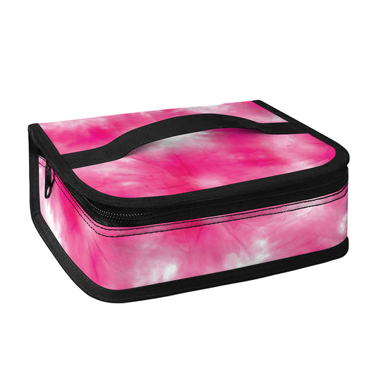Pink Shibori Tie Dye Print Small Lunch Bag
