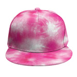 Pink Shibori Tie Dye Print Snapback Cap