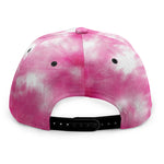 Pink Shibori Tie Dye Print Snapback Cap