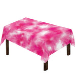 Pink Shibori Tie Dye Print Tablecloth