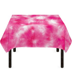 Pink Shibori Tie Dye Print Tablecloth