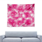 Pink Shibori Tie Dye Print Tapestry