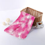 Pink Shibori Tie Dye Print Towel