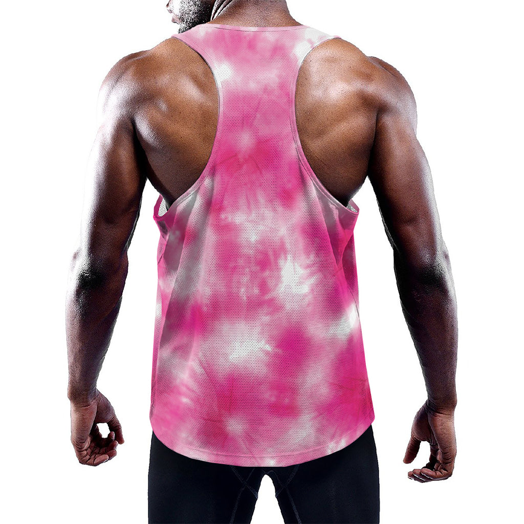 Pink Shibori Tie Dye Print Training Tank Top