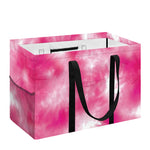 Pink Shibori Tie Dye Print Utility Tote Bag
