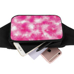 Pink Shibori Tie Dye Print Waist Bag