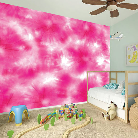 Pink Shibori Tie Dye Print Wall Sticker