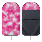 Pink Shibori Tie Dye Print Waterproof Car Seat Cover