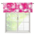Pink Shibori Tie Dye Print Window Valance